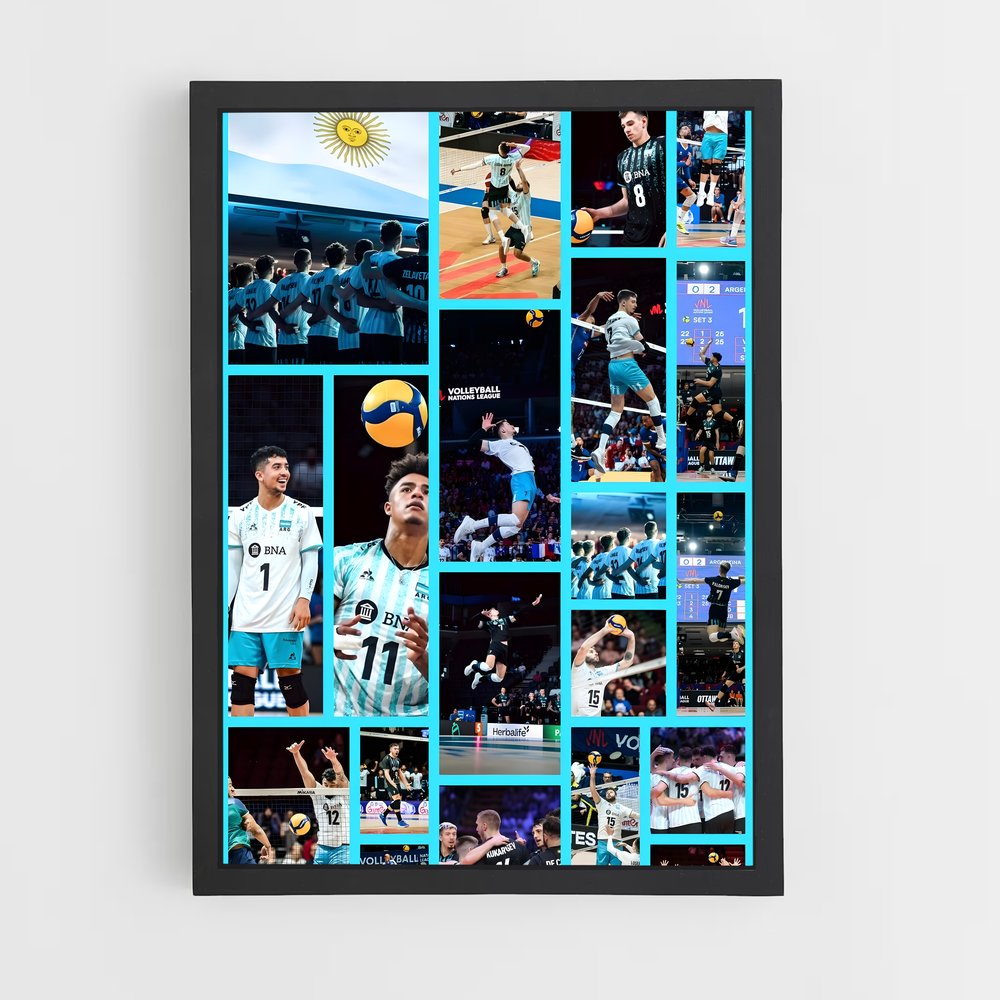 ap-argentina national volleyball team-4 cadre Noir