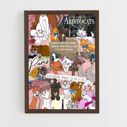 ap-aristocats-3 cadre Bois foncé