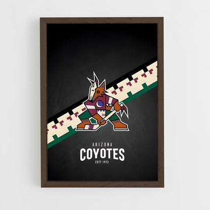 ap-arizona coyotes-1 cadre Bois foncé