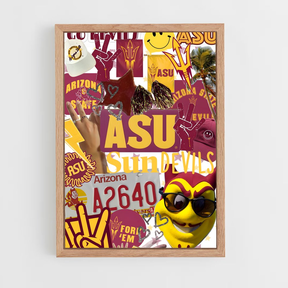 ap-arizona state sun devils-4 cadre Bois clair