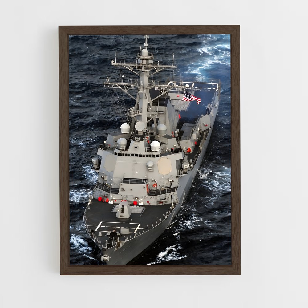 ap-arleigh burke class-2 cadre Bois foncé