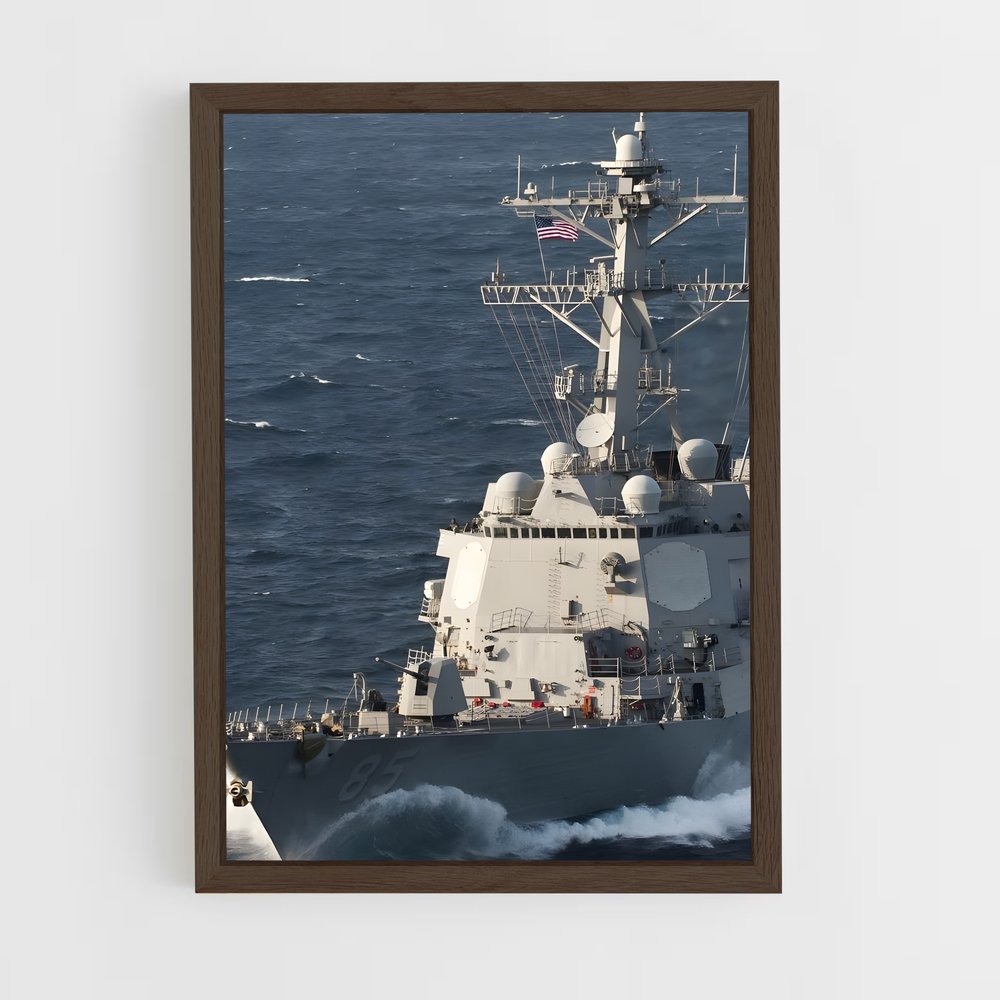ap-arleigh burke class-6 cadre Bois foncé