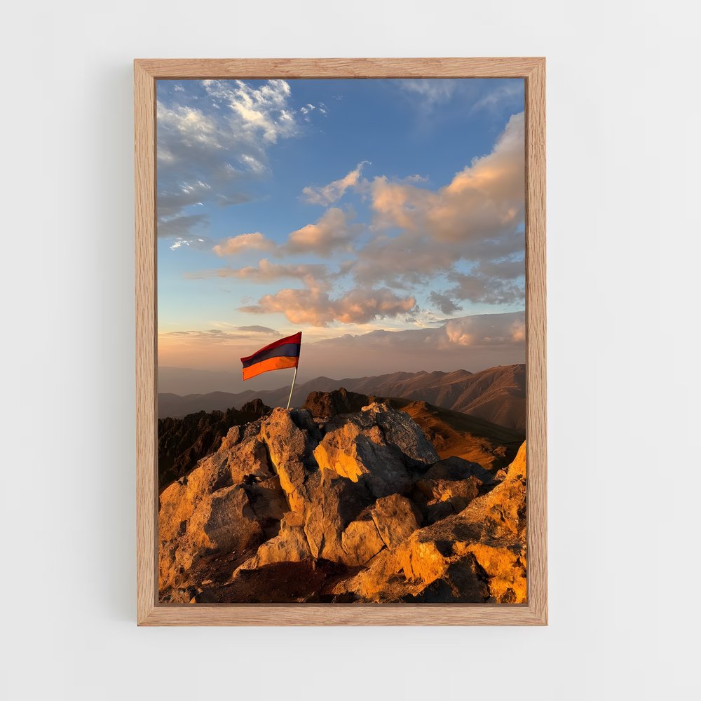 ap-armenia flag-1 cadre Bois clair