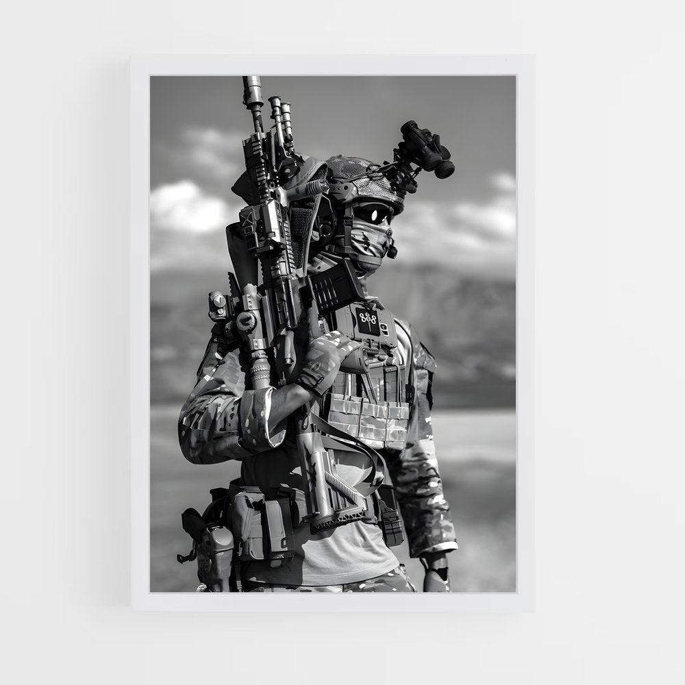 ap-army soldier-1 cadre Blanc