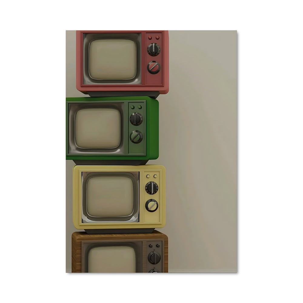 Poster Télévision Empilée