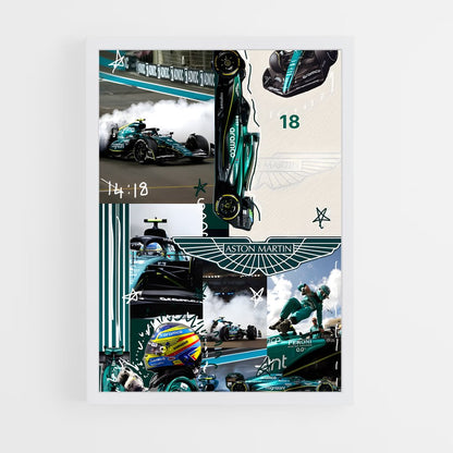 ap-aston martin f1 team-1 cadre Blanc