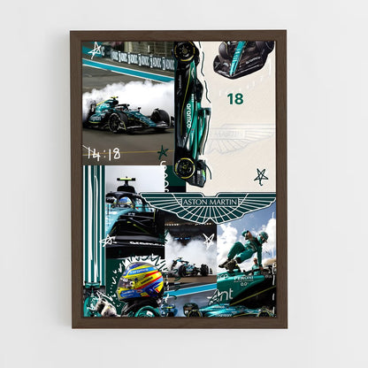 ap-aston martin f1 team-1 cadre Bois foncé