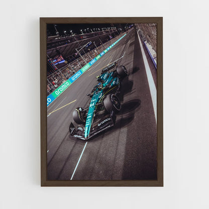 ap-aston martin f1 team-5 cadre Bois foncé