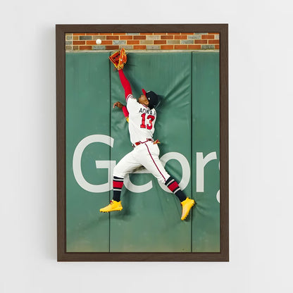 ap-atlanta braves-2 cadre Bois foncé