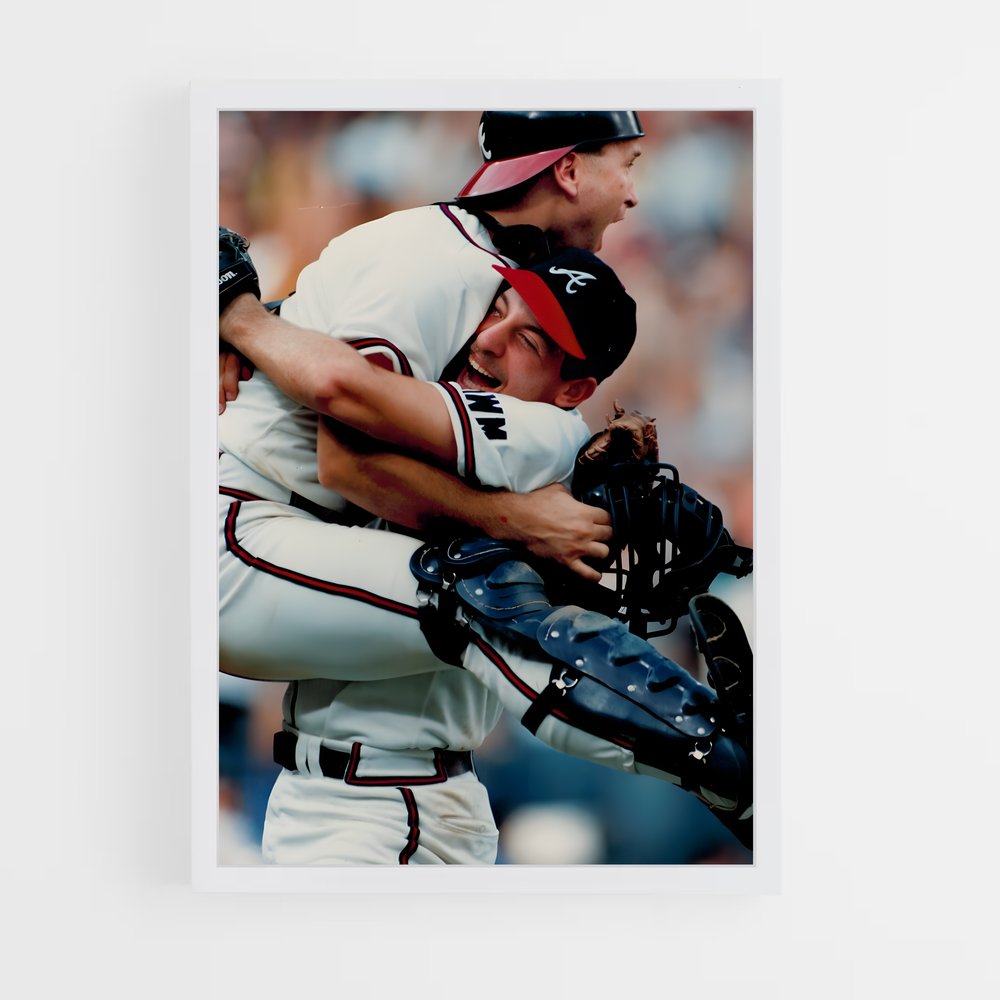 ap-atlanta braves-8 cadre Blanc