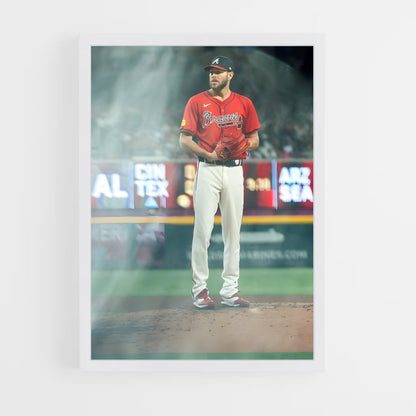 ap-atlanta braves-9 cadre Blanc