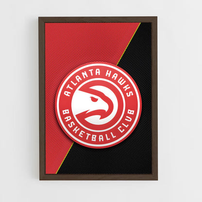 ap-atlanta hawks-3 cadre Bois foncé