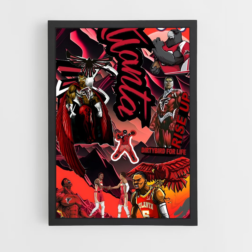 ap-atlanta hawks-4 cadre Noir