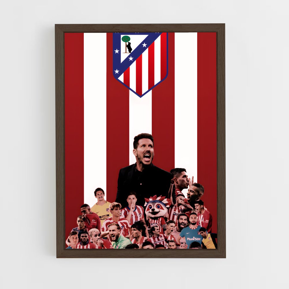 ap-atletico madrid cf-8 cadre Bois foncé