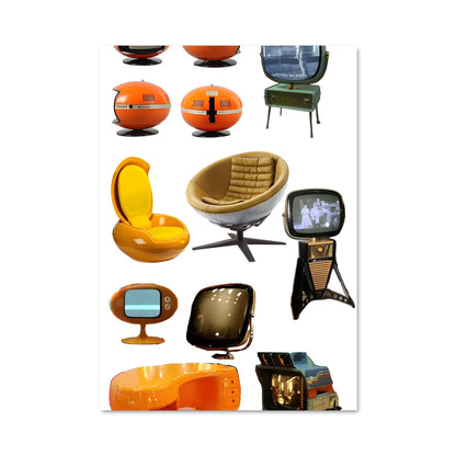 Poster Mobilier Futuriste