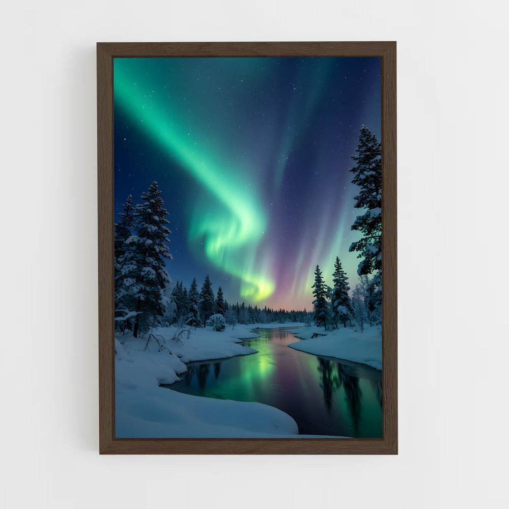 ap-aurora borealis-1 cadre Bois foncé