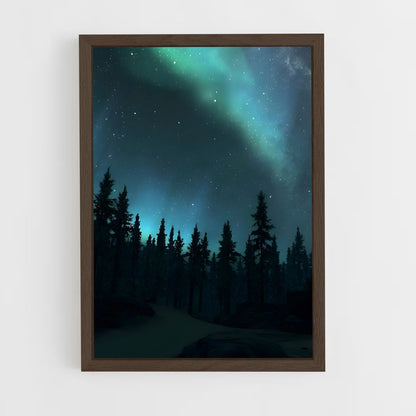 ap-aurora borealis-10 cadre Bois foncé
