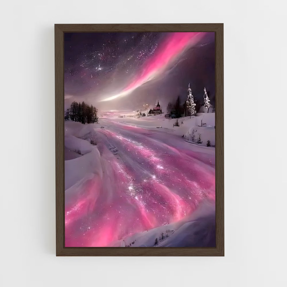 ap-aurora borealis-11 cadre Bois foncé