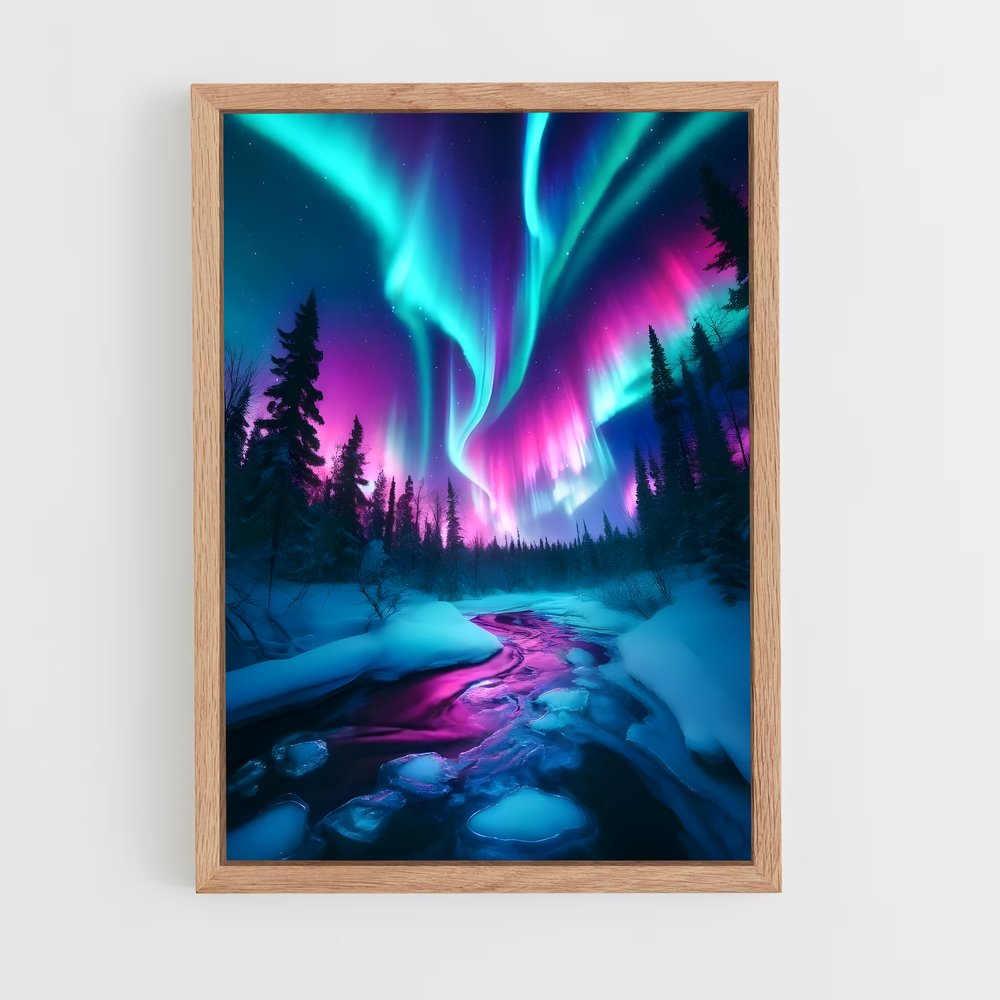 ap-aurora borealis-14 cadre Bois clair