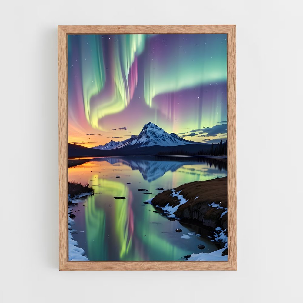 ap-aurora borealis-15 cadre Bois clair