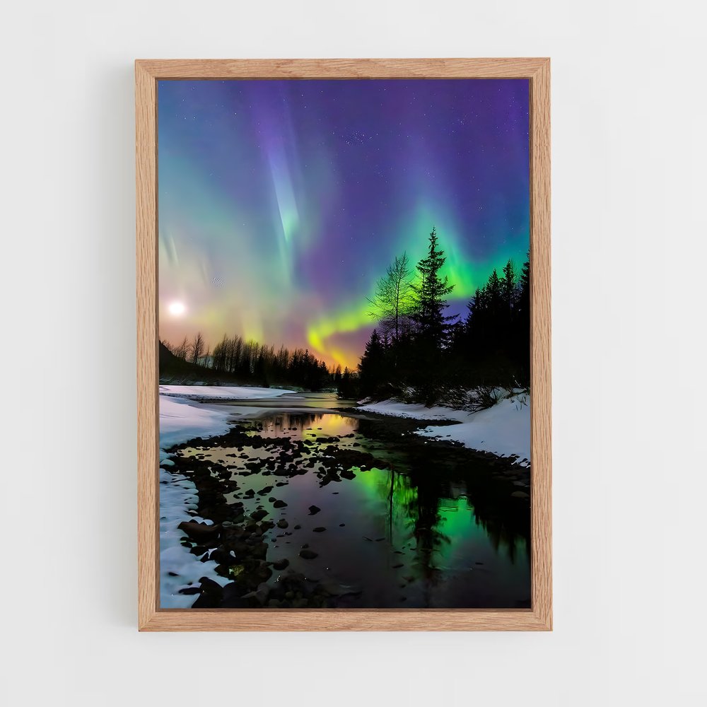 ap-aurora borealis-18 cadre Bois clair