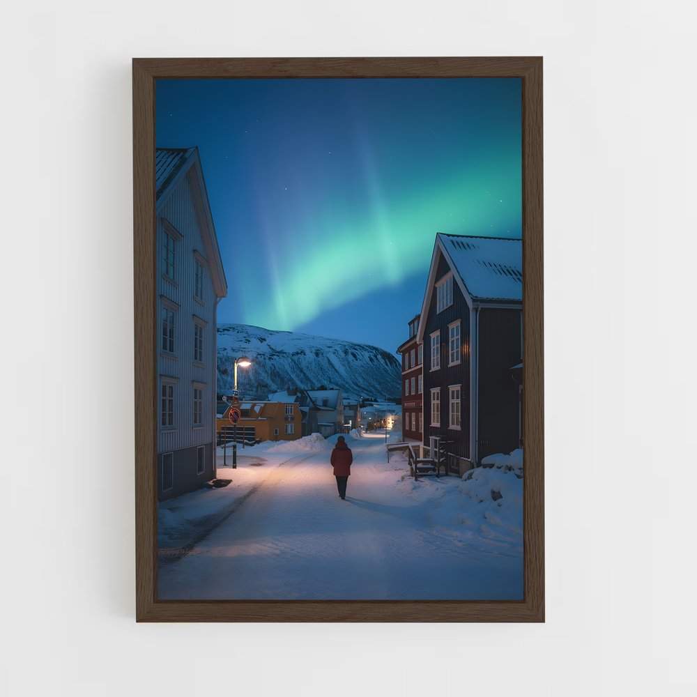 ap-aurora borealis-23 cadre Bois foncé