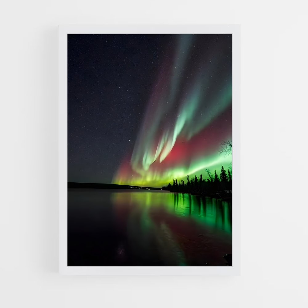 ap-aurora borealis-3 cadre Blanc