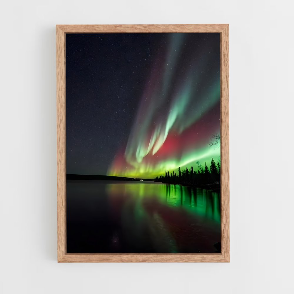 ap-aurora borealis-3 cadre Bois clair