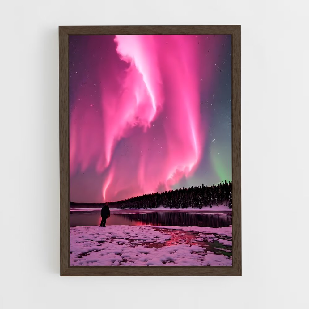 ap-aurora borealis-30 cadre Bois foncé