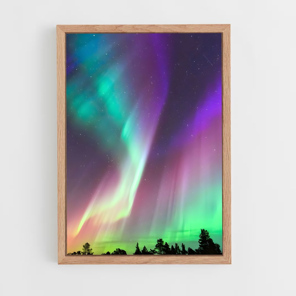 ap-aurora borealis-5 cadre Bois clair