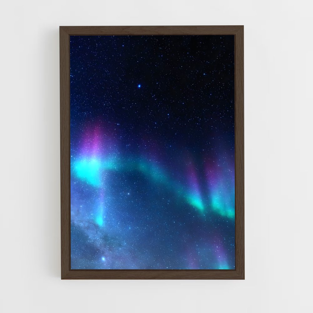 ap-aurora borealis-6 cadre Bois foncé