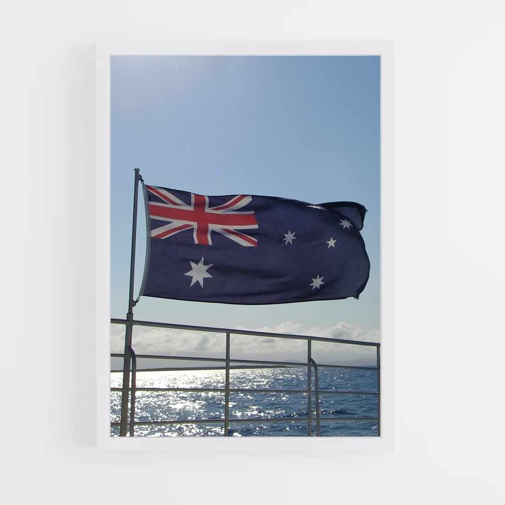 ap-australia flag-1 cadre Blanc