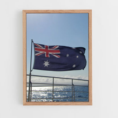 ap-australia flag-1 cadre Bois clair