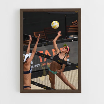 ap-australia national beach volleyball team-2 cadre Bois foncé