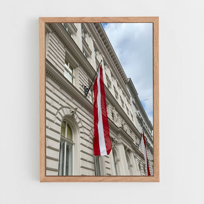 ap-austria flag-2 cadre Bois clair