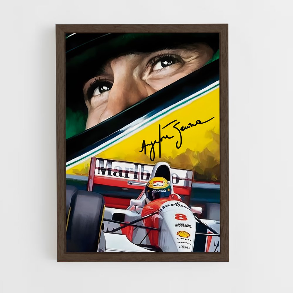 ap-ayrton senna-10 cadre Bois foncé