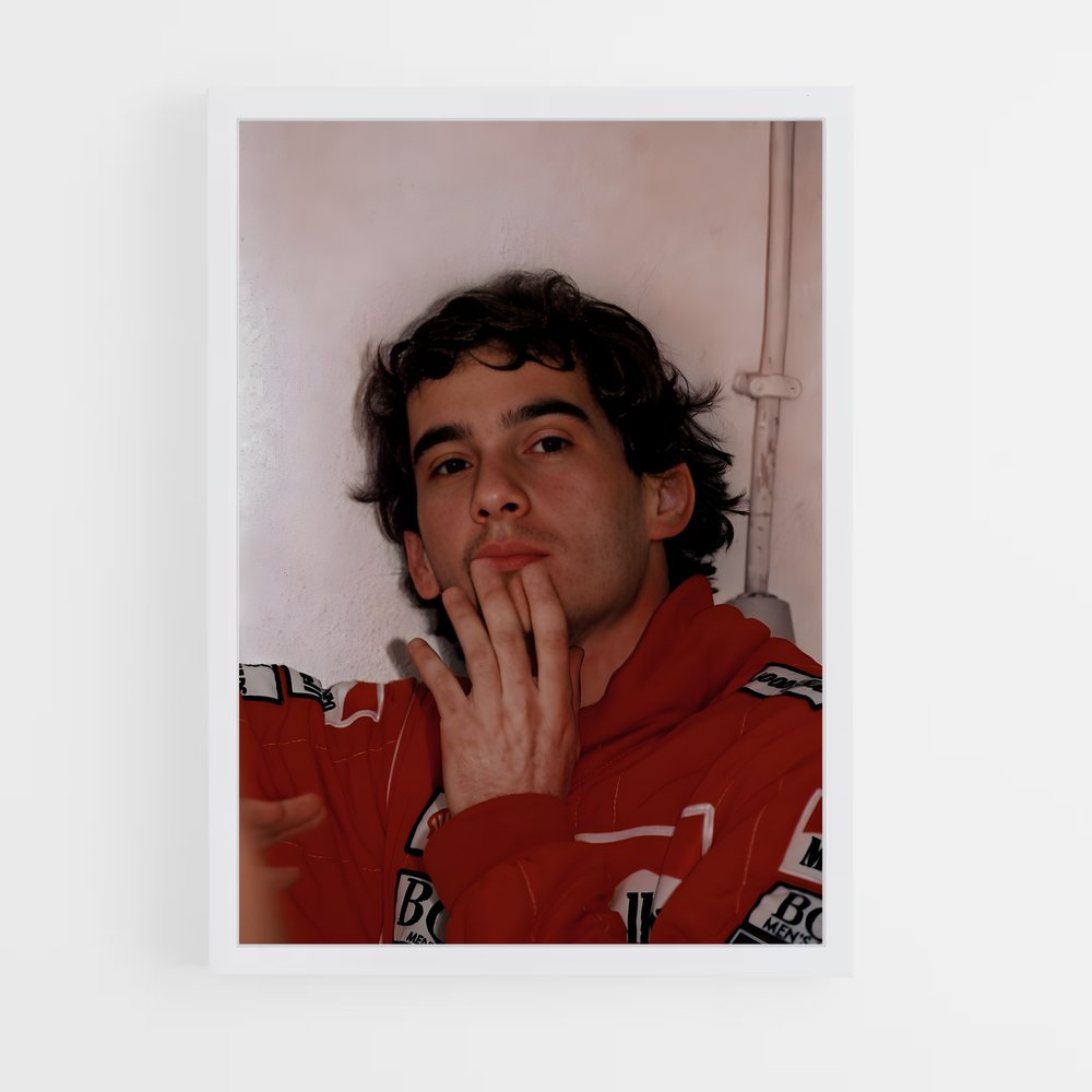 ap-ayrton senna-12 cadre Blanc