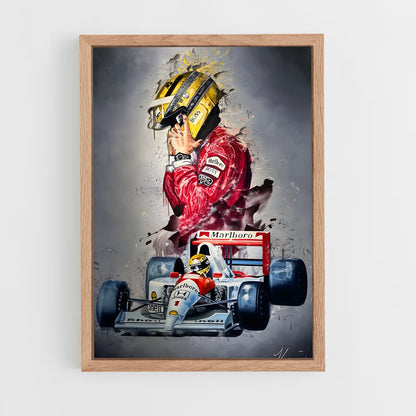 ap-ayrton senna-4 cadre Bois clair