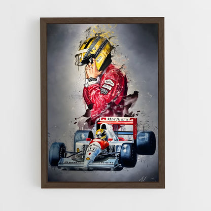 ap-ayrton senna-4 cadre Bois foncé