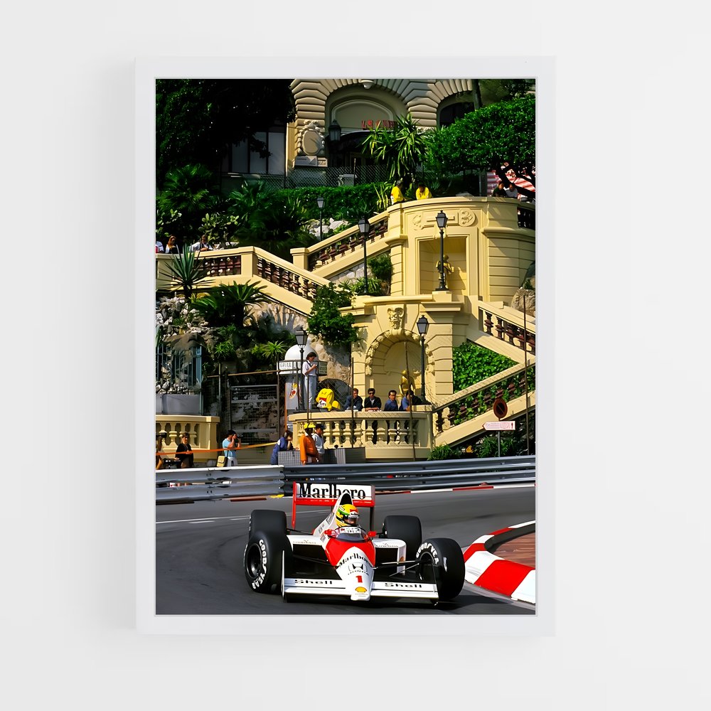ap-ayrton senna-8 cadre Blanc