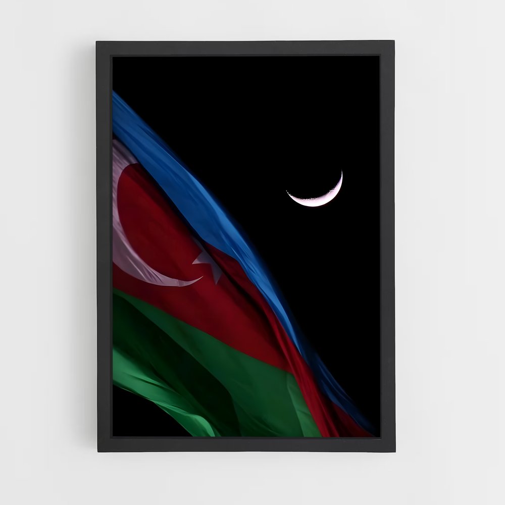 ap-azerbaijan flag-7 cadre Noir