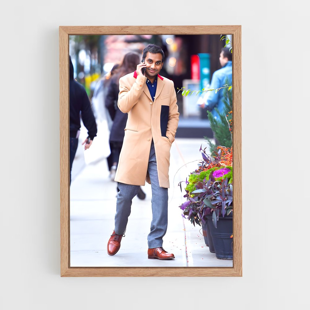 ap-aziz ansari-2 cadre Bois clair