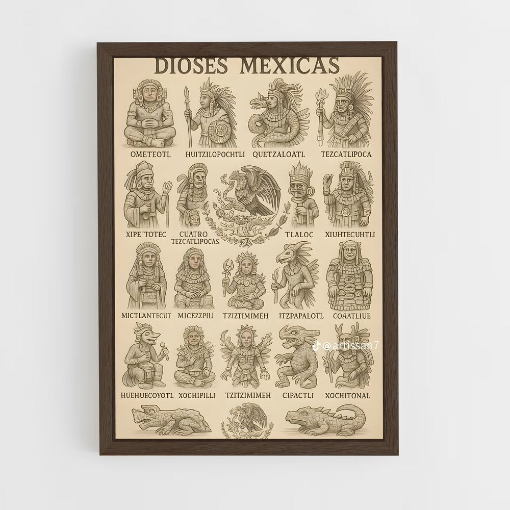 ap-aztec mythology-3 cadre Bois foncé