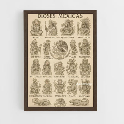ap-aztec mythology-3 cadre Bois foncé