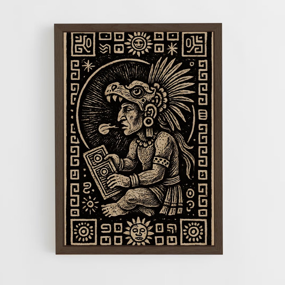 ap-aztec mythology-4 cadre Bois foncé