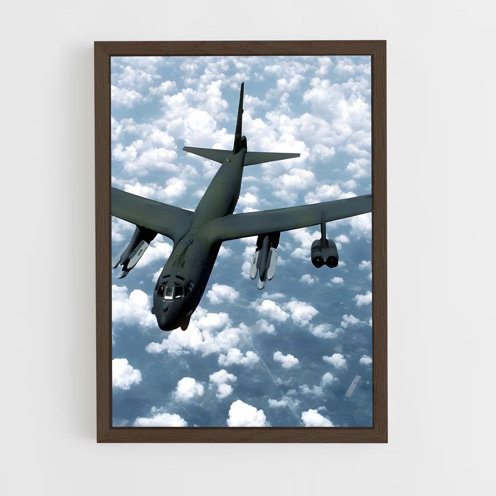ap-b-52 stratofortress-2 cadre Bois foncé