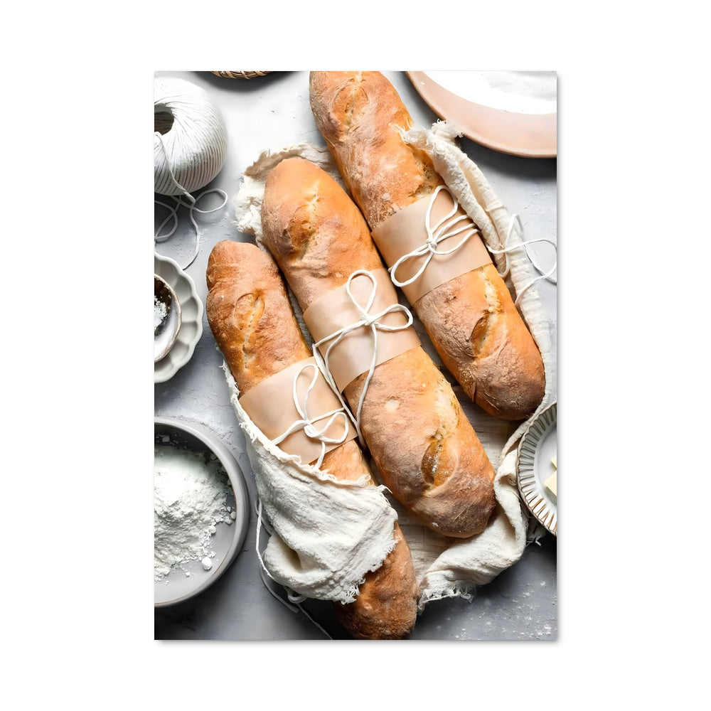 Poster Baguette et Beurre