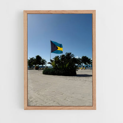 ap-bahamas flag-1 cadre Bois clair