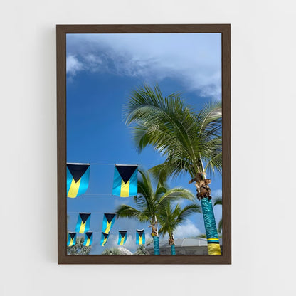 ap-bahamas flag-3 cadre Bois foncé