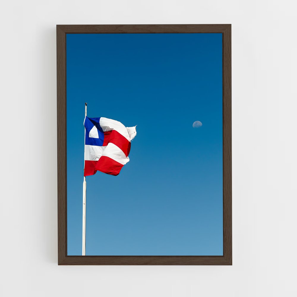 ap-bahia flag-1 cadre Bois foncé